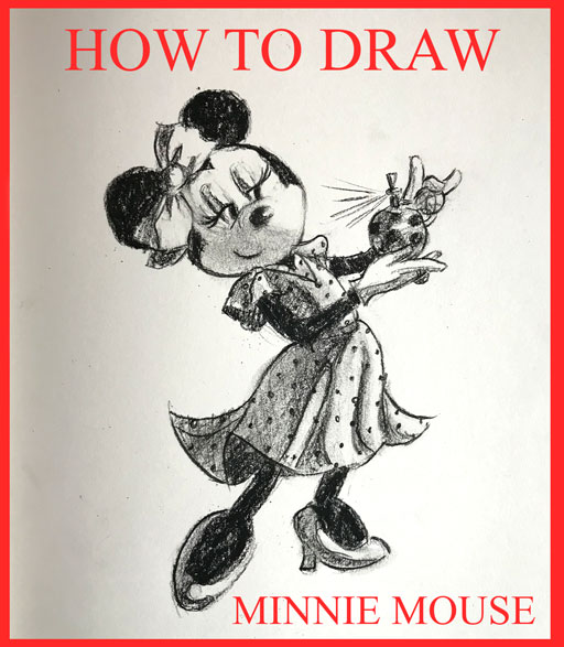 How to Draw Minnie Mouse with Simple Step by Step Drawing Lesson - How to  Draw Step by Step Drawing Tutorials