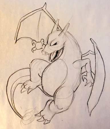 How to Draw Mega Charizard Y from Pokemon X Y Step by Step  Charizard  Drawings Pokemon drawings