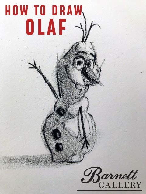 how-to-draw-olaf-with-pencil-charcoal-paints-drawing-and-painting-easy-simple-fast-