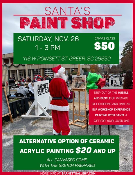 santa-paint-shop-painting-with-santa-barnett-gallery-greenville-sc-greer-art-gallery-event