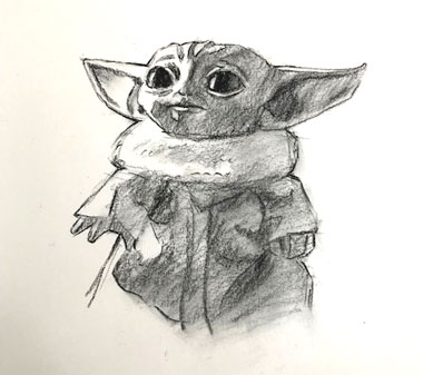 How To Draw Baby Yoda For Painting Drawing Sketching Step By Step Quick Easy Simple Barnett Gallery