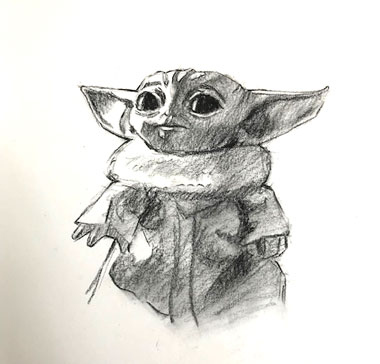 How To Draw Baby Yoda For Painting Drawing Sketching Step By Step Quick Easy Simple Barnett Gallery