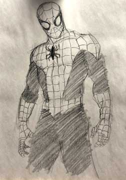 spiderman drawing step by step