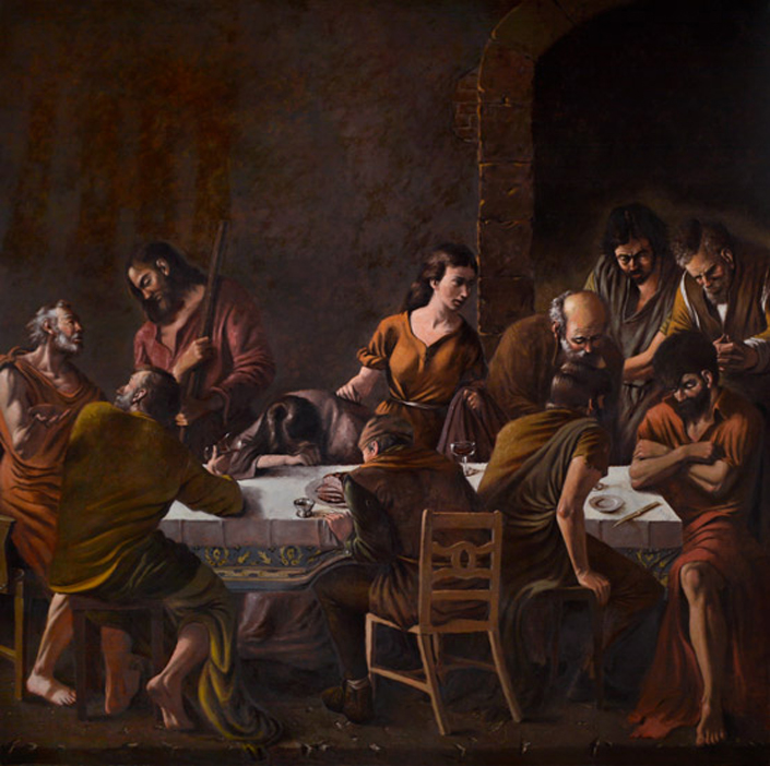 last-supper-by-joel-barnett-greenville-sc-art-artwork-painting-signed-original-paint-oil-artist-canvas-panel-painted-buy-paint da vinci tour tickets book