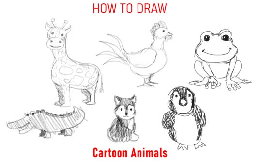 how to draw cartoon animals - Barnett Gallery