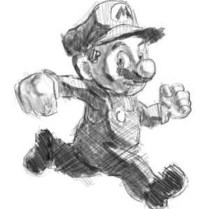 how-to-draw-mario-easy-simple-fast-drawing-sketch-nintendo-characters-clean-lines-pencil-charcoal-paint-shading-sketching-book-luigi-peach-quick
