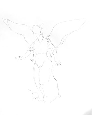 angel-drawing-easy-outline