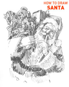 santa drawing easy outline how to draw step by step sketch sketching realistic fun christmas holidays jolly presents fun cute cool tree ornaments simple hard coca cola winter sleigh reindeer