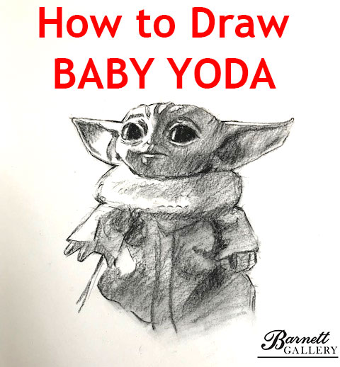 how to draw baby yoda step by step for drawing/painting