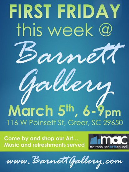 march-first-friday-at-barnett-gallery-in-greenville-sc-greer-art-gallery-artists-display-work march-first-friday-at-barnett-gallery-in-greenville-sc-greer-art-gallery-artists-display-work